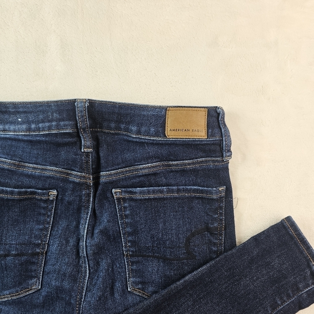 American Eagle Hi Rise Jegging Women’s 6 Regular Dark Wash Stretch Denim Jeans - Picture 10 of 11